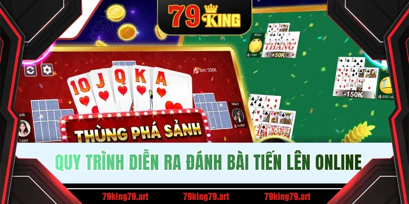 Quy trình diễn ra đánh bài Tiến Lên online